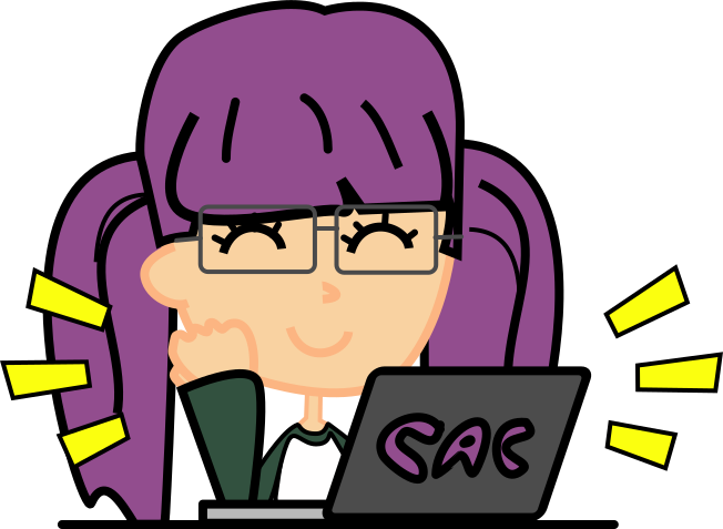 Suntek Computer Art Club Girl Line Sticker - Cartoon Clipart (652x477), Png Download