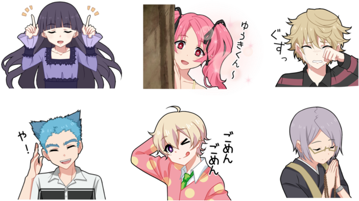 Line Sticker Style Character Emote Colored Bust - Cartoon Clipart (800x458), Png Download