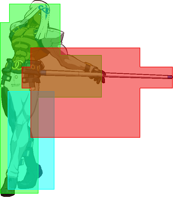 Ggxrd R2 Venom 5d Hitbox - Assault Rifle Clipart (607x691), Png Download