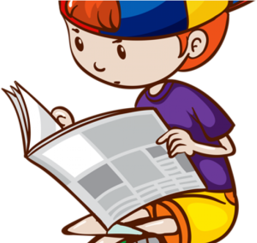 Powerpuff Girls Clipart Pap - Boy Reading A Newspaper - Png Download (640x480), Png Download