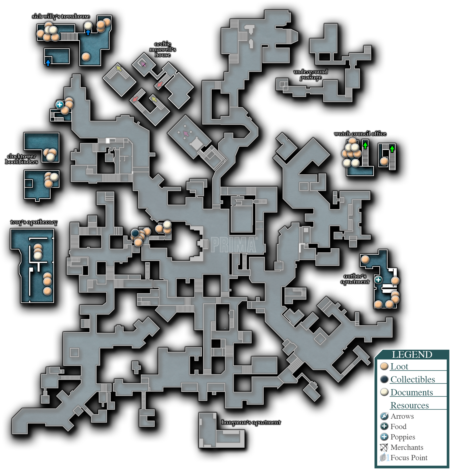 The City, Part I Map - Thief City Map Clipart (1728x1728), Png Download