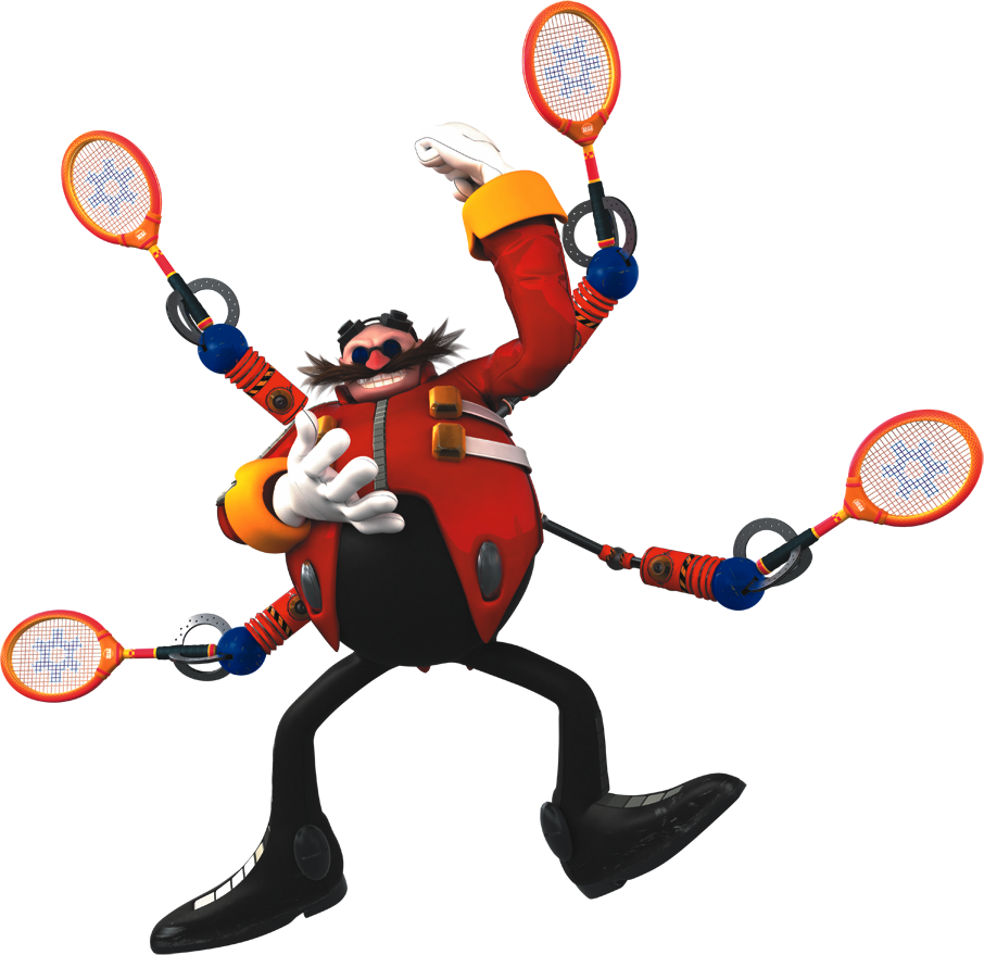 Sega Superstars Tennis - Sega Superstars Tennis Eggman Clipart (906x879), Png Download