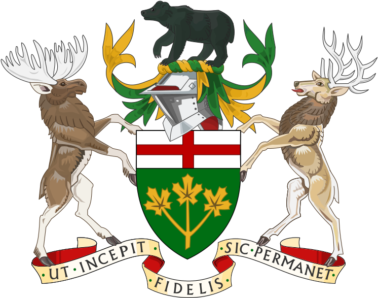 Coat Of Arms Of Ontario - Armoirie Ontario Clipart (759x600), Png Download