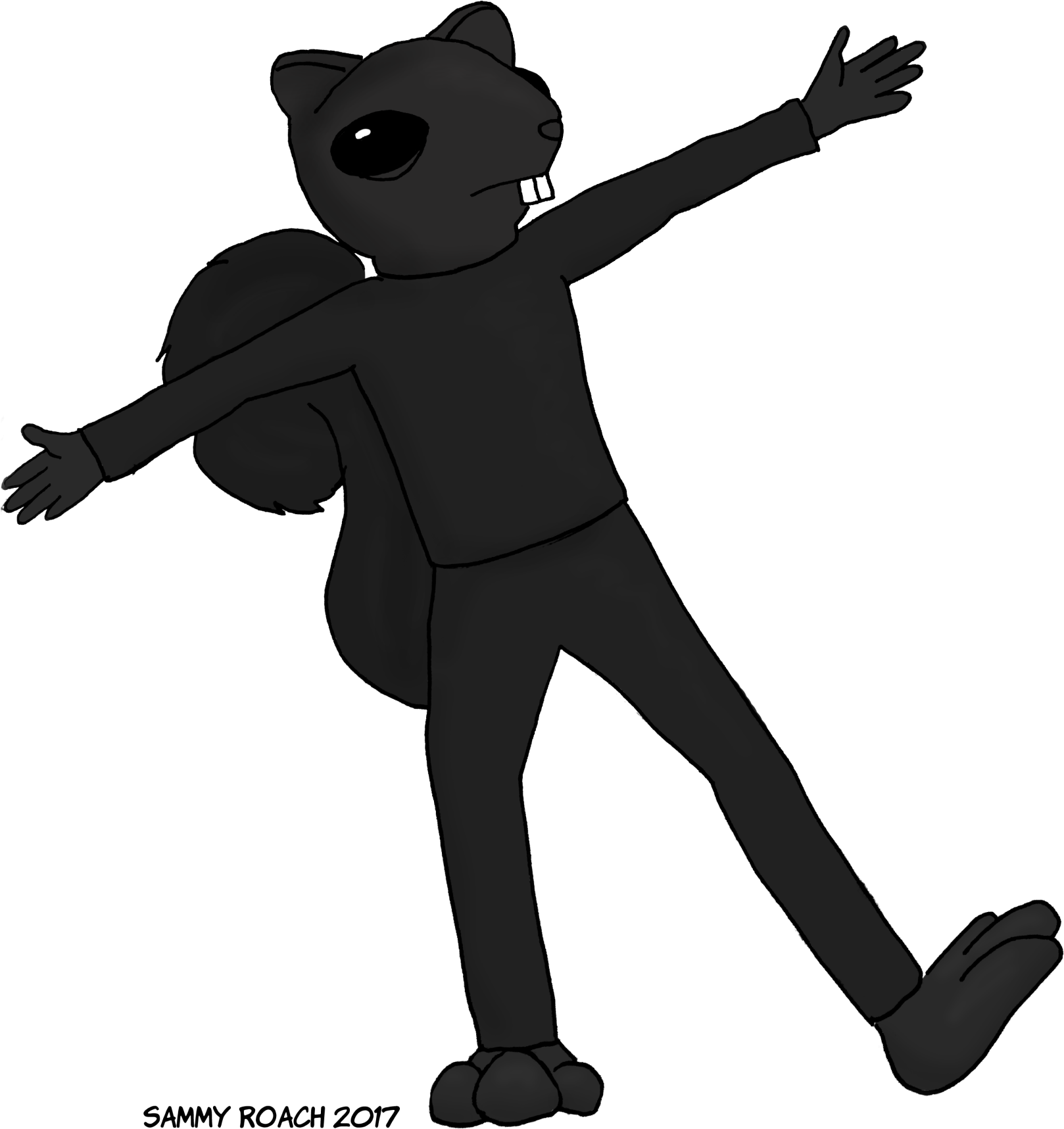 Londonfuse Halloweencostumes Sammyroach Squirrel - Cartoon Clipart (1618x1717), Png Download