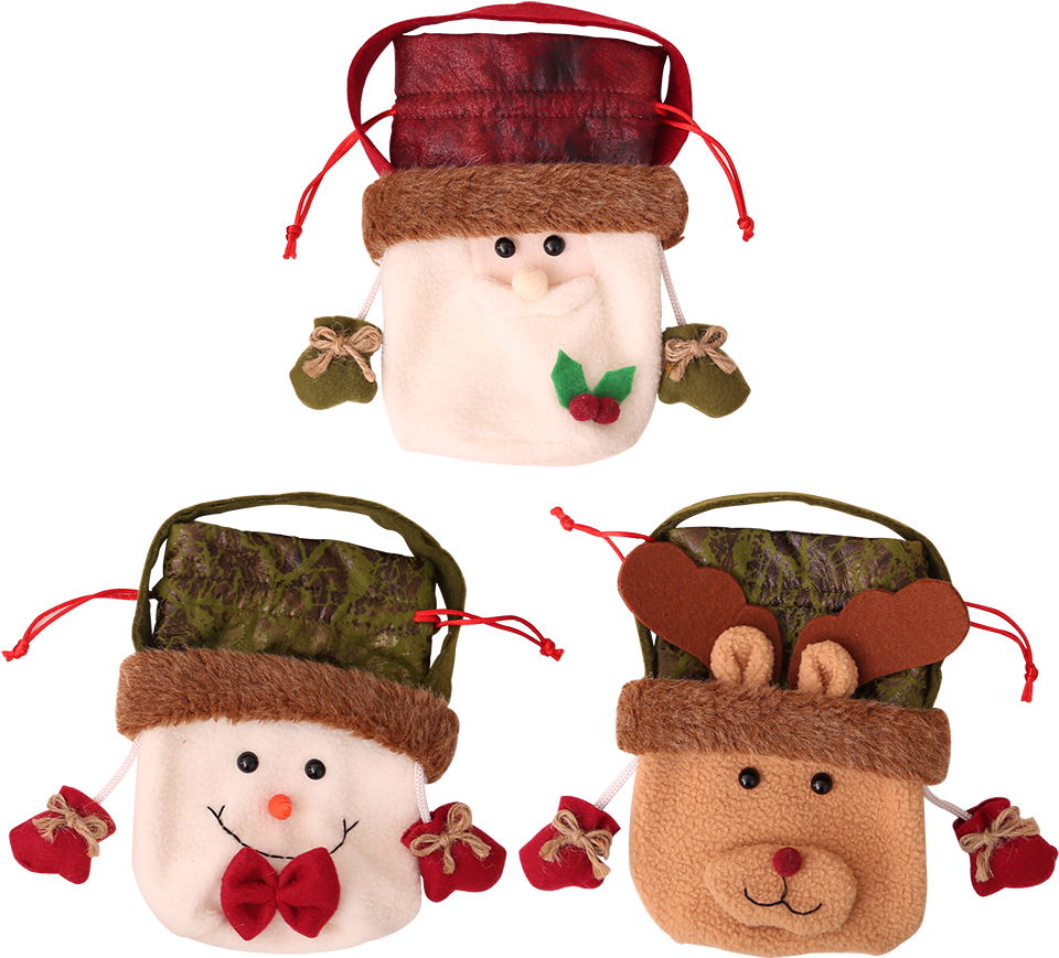 Christmas Decoration Snow Man Elk Candy Gift Bag Christmas - Christmas Day Clipart (1000x1000), Png Download