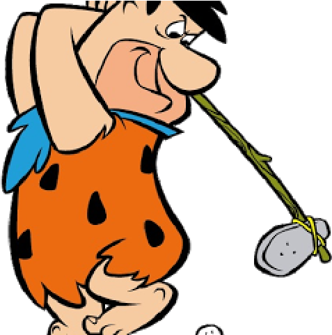 Fred Flintstone Playing Golf Clipart (640x480), Png Download
