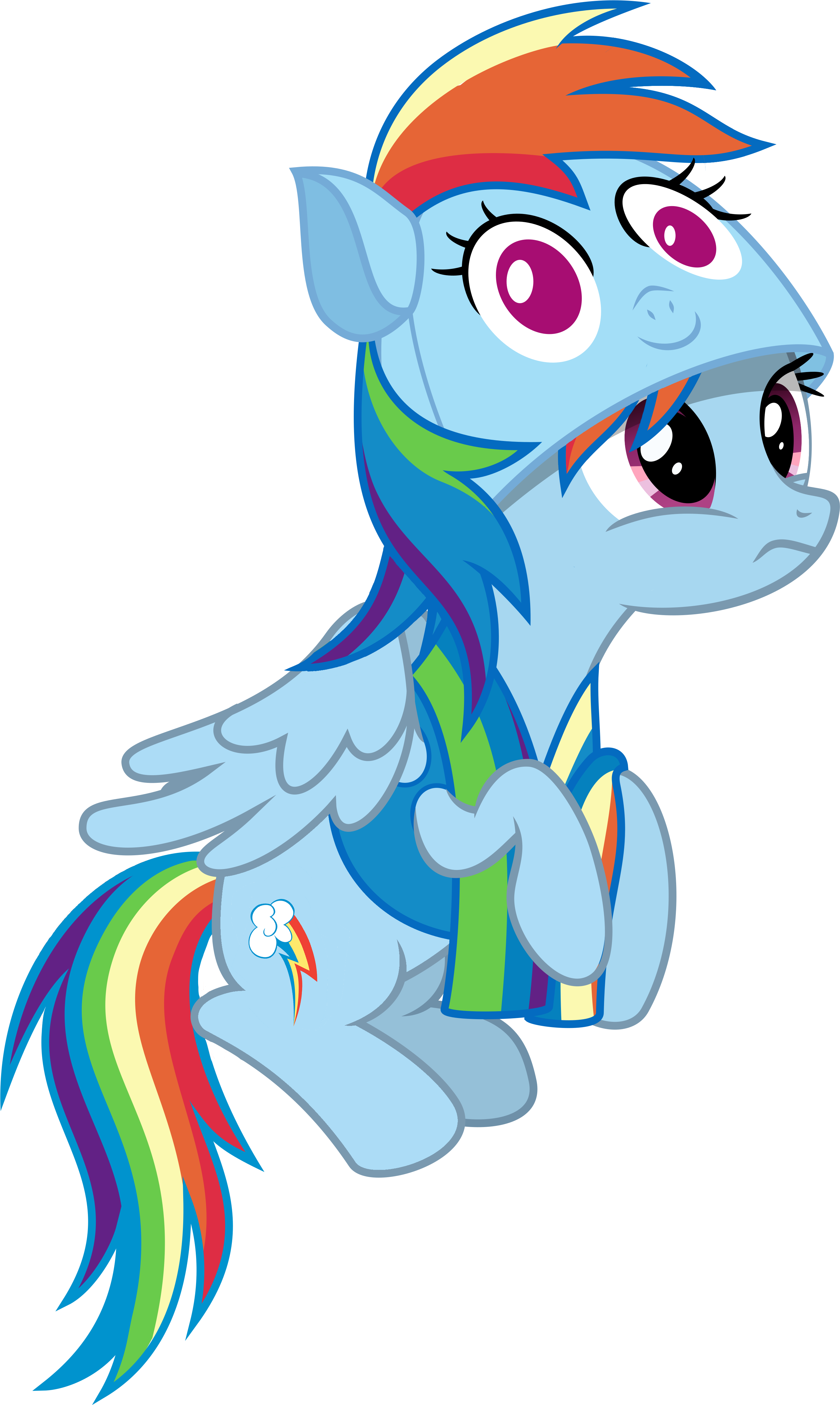 Rainbow Dash Fangirl Rainbow Dash [edit By /d/non] - Cartoon Clipart (3000x4791), Png Download