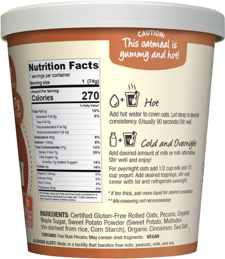 Cinnamon Maple Pecan - Plain Fat-free Yogurt Clipart (1024x1024), Png Download