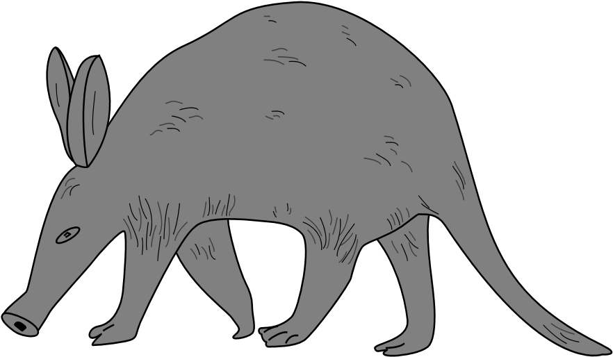 All Free Clip Art And Transparent Png Graphics Of Animals - Aardvark Clipart Transparent (882x514), Png Download