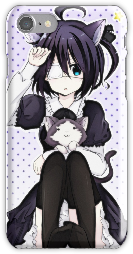 Rikka Takanashi With Cat Chuunibyou Demo Koi Ga Shitai - Chuunibyou Demo Koi Ga Shitai Cat Clipart (750x1000), Png Download