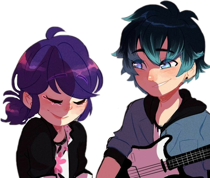 #marinette #luka - Dibujos De Luka Y Marinette Clipart (670x568), Png Download
