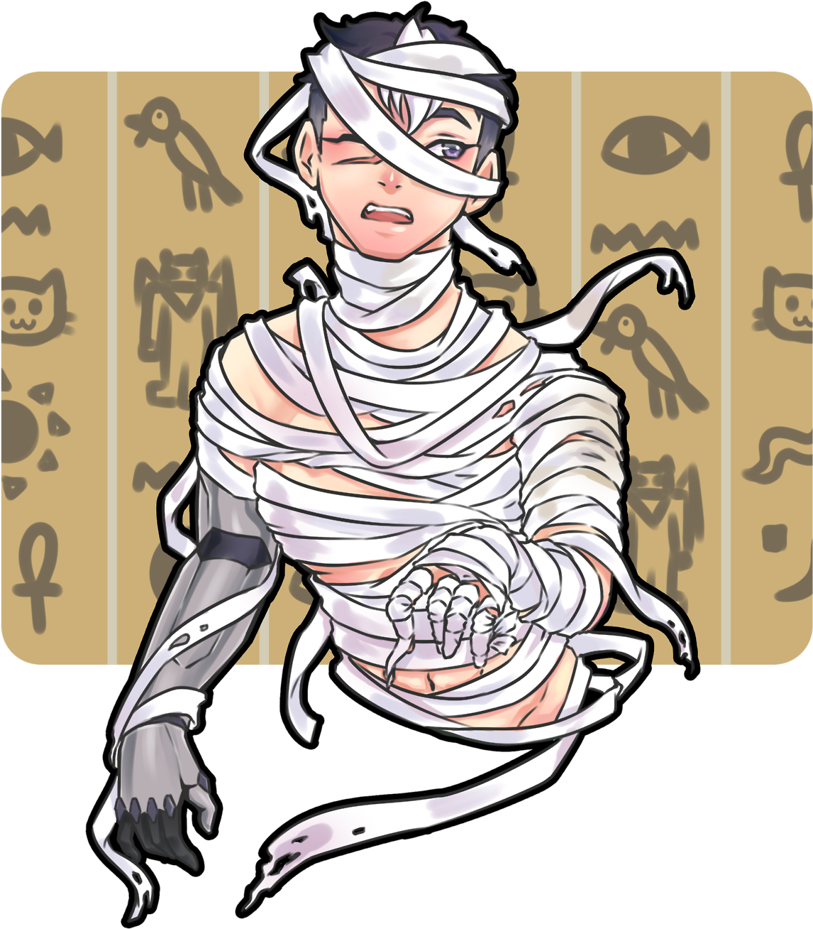A Floofy Mummy Boi - Illustration Clipart (1280x1546), Png Download