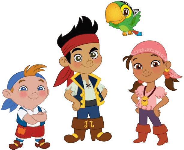 Jake & The Never Land Pirates Clipart - Jake Izzy Cubby Skully - Png Download (618x510), Png Download