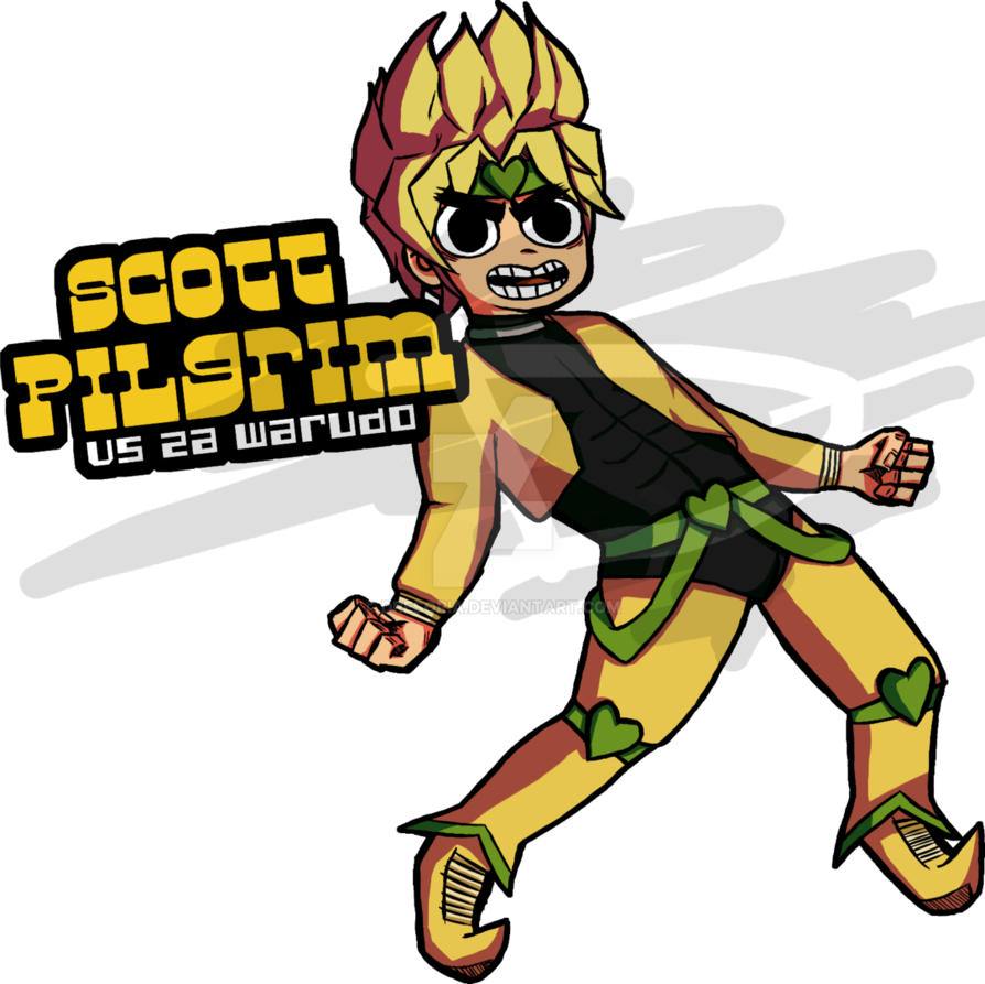 Za Warudo Png - Scott Pilgrim Art Clipart (894x893), Png Download