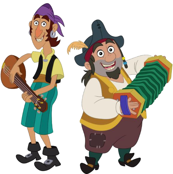 Sharky & Bones Pirate Photo, Disney Junior, Mickey - Sharky And Bones Jake Neverland Pirates Clipart (597x599), Png Download