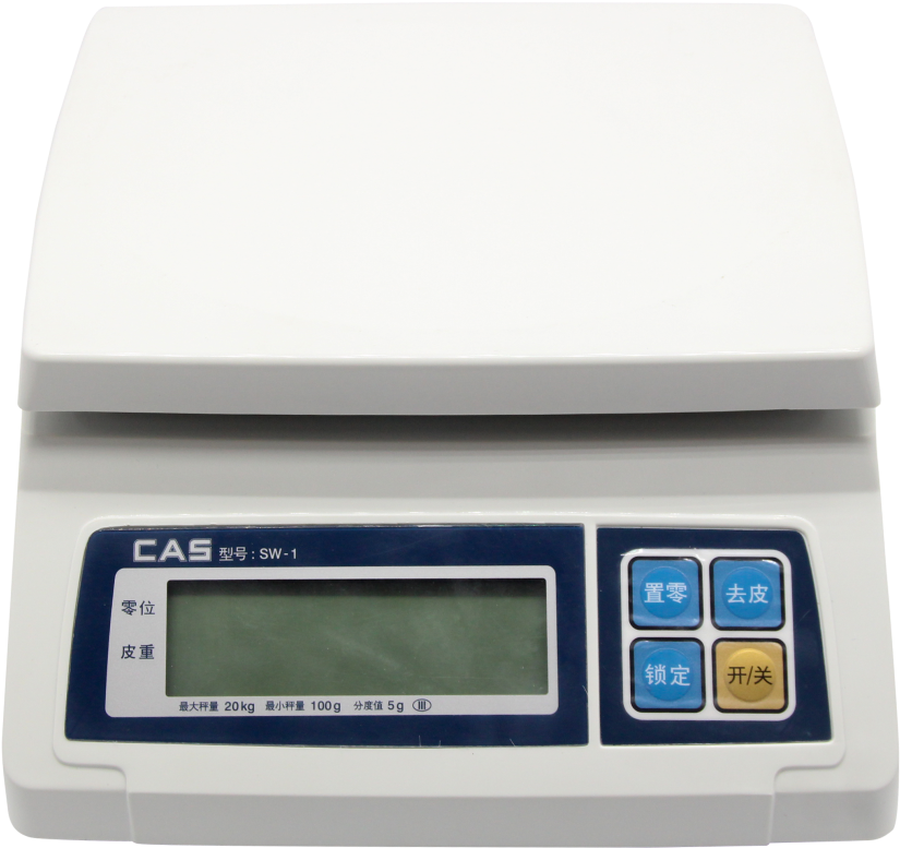 Cas Sw-1 Weighing Machine - Scale Clipart (1000x1000), Png Download