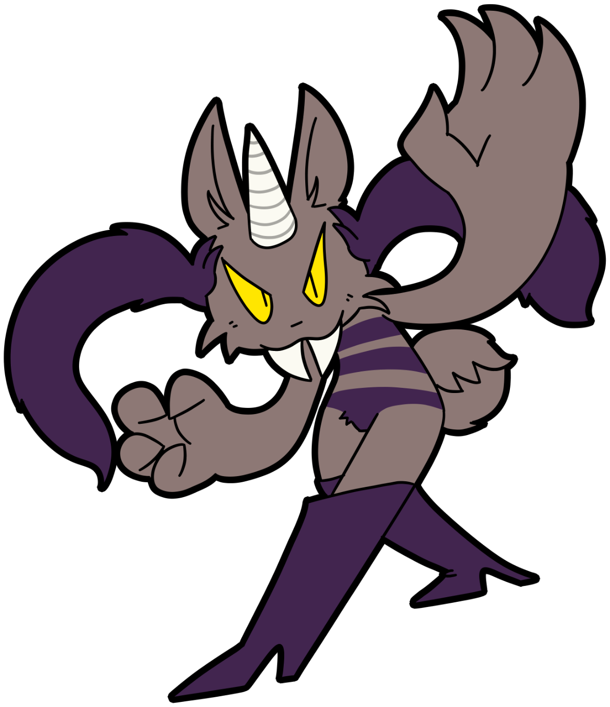 #demon #creature #furry #art #mastoart #creativetoot - Cartoon Clipart (1189x1378), Png Download