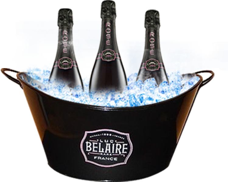Belaire Bucket - Luc Belaire Rare Rose Sparkling Wine Clipart (749x600), Png Download