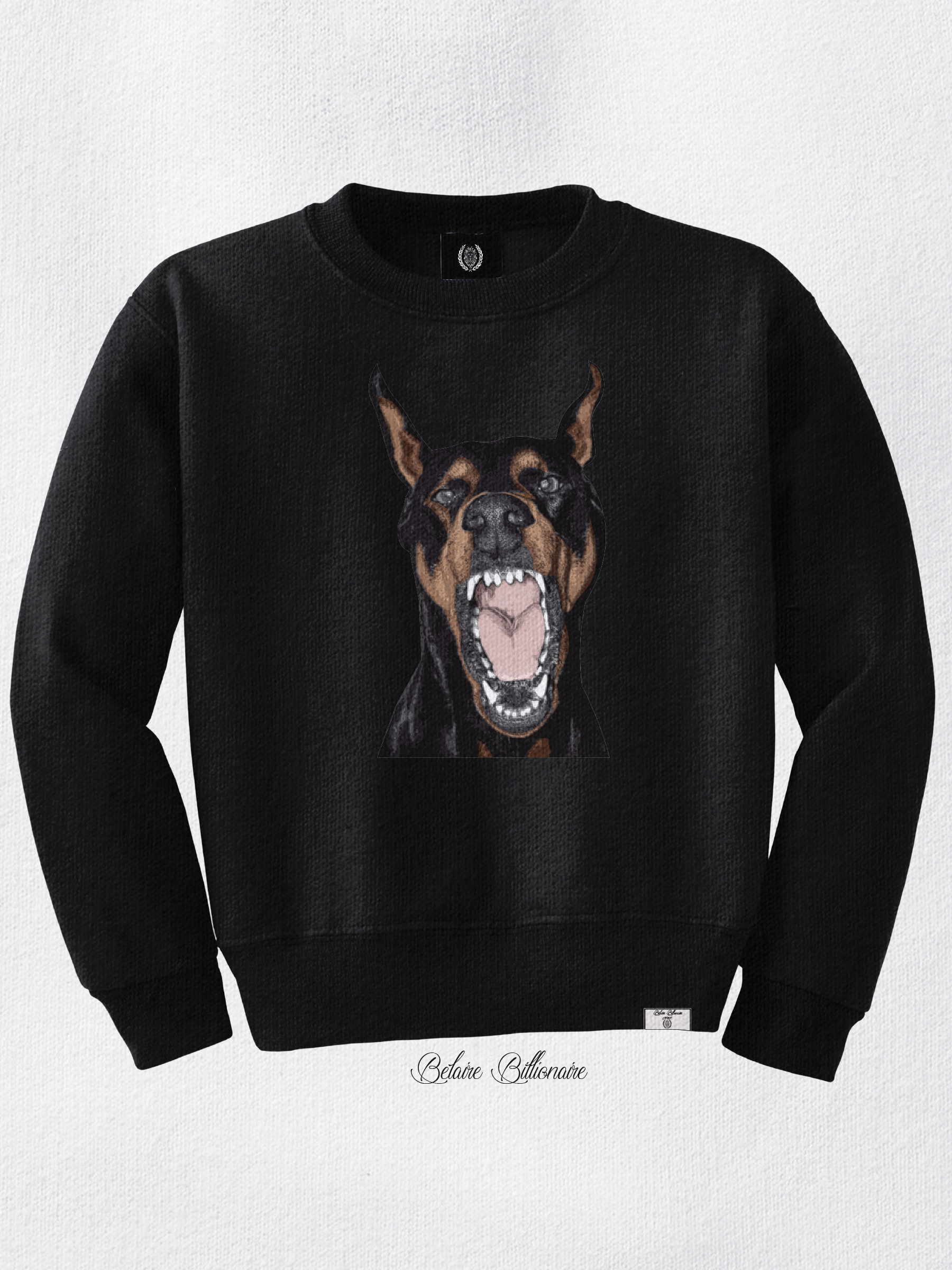 Belaire Doberman Sweatshirt - All Bitches Rattle Sweater Clipart (1800x2400), Png Download