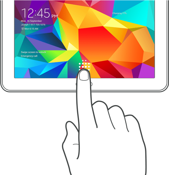 Court Orders Defendant To Provide Fingerprint To Unlock - Tablet Samsung Galaxy Tab 4 10.1 Clipart (884x600), Png Download