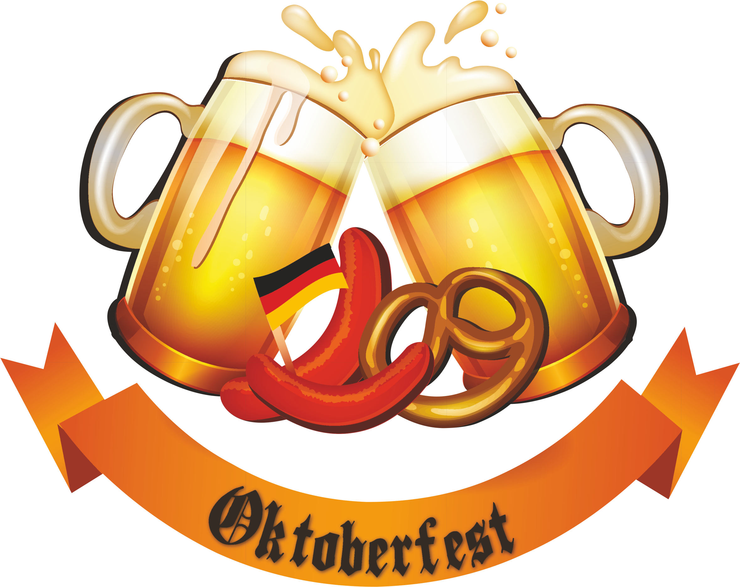 Oktoberfest Clipart Transparent - Cheers Beer Mug Png (2599x2599), Png Download