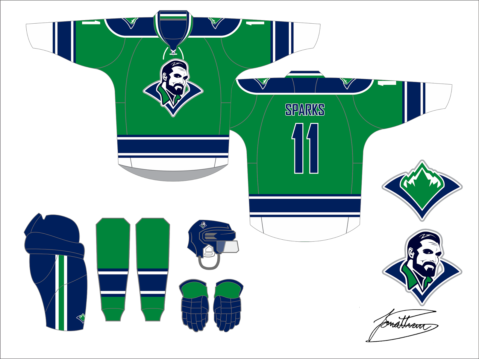 Love The Green Jersey And Lumberjack Logo On The Front - Las Vegas Nhl Team Name Clipart (1600x1200), Png Download