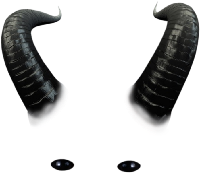#mq #black #dark #horns #devil - Realistic Devil Horns Png Clipart (1024x1024), Png Download
