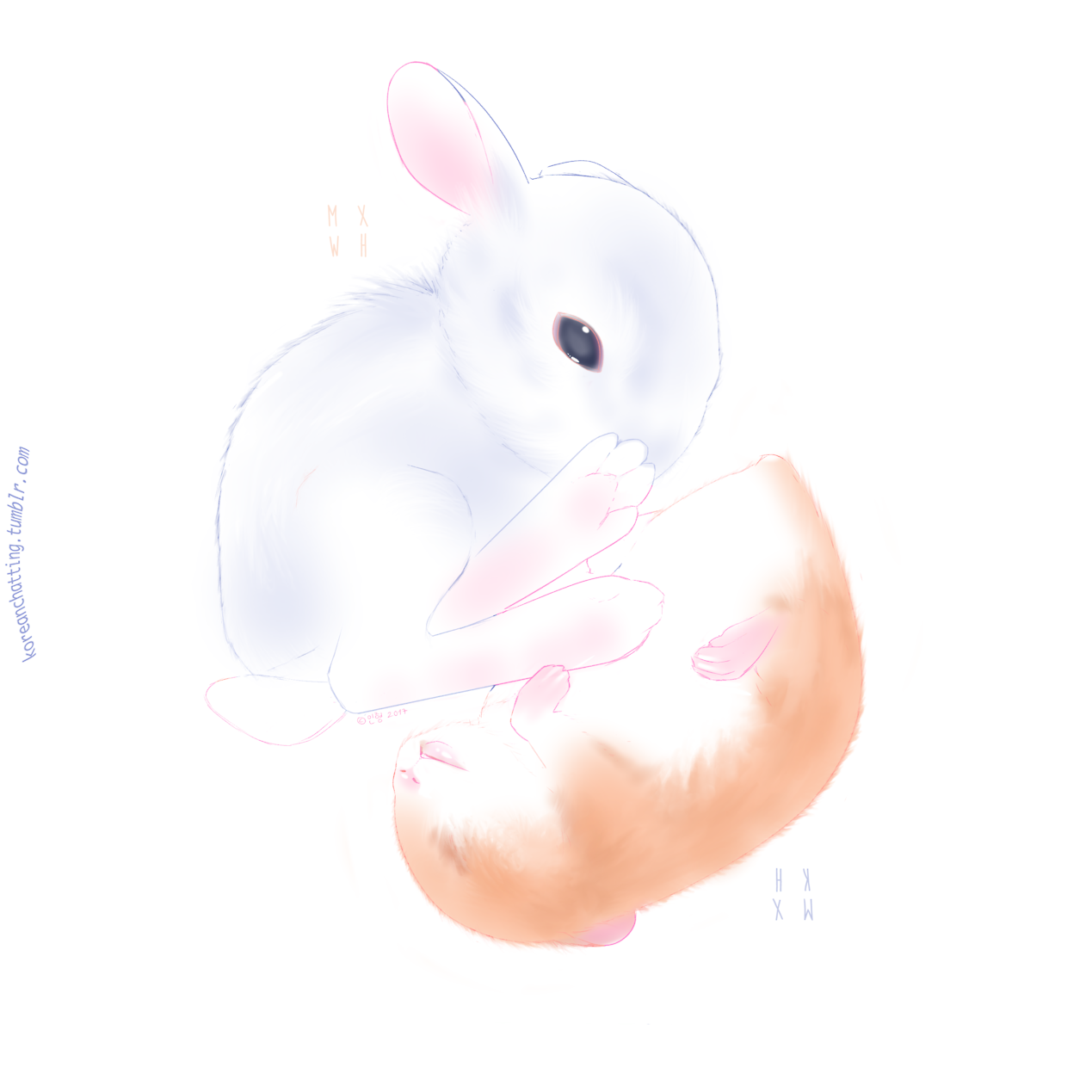 No Text Today, So Here Is A Quick Drawing I Made Of - Domestic Rabbit Clipart (1280x1280), Png Download
