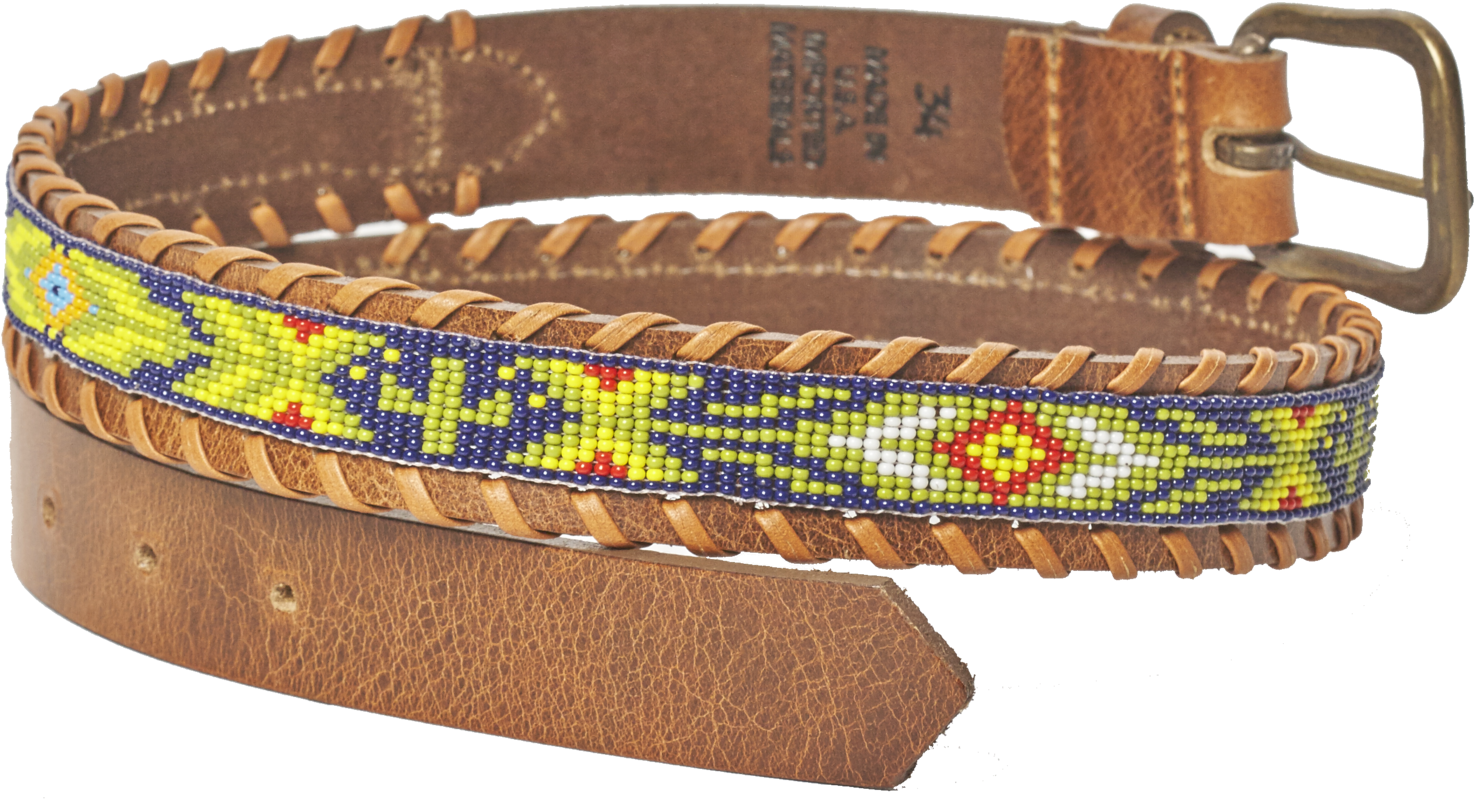 Desert Cactus Beaded Camp Belt Close - Belt Clipart (1474x799), Png Download