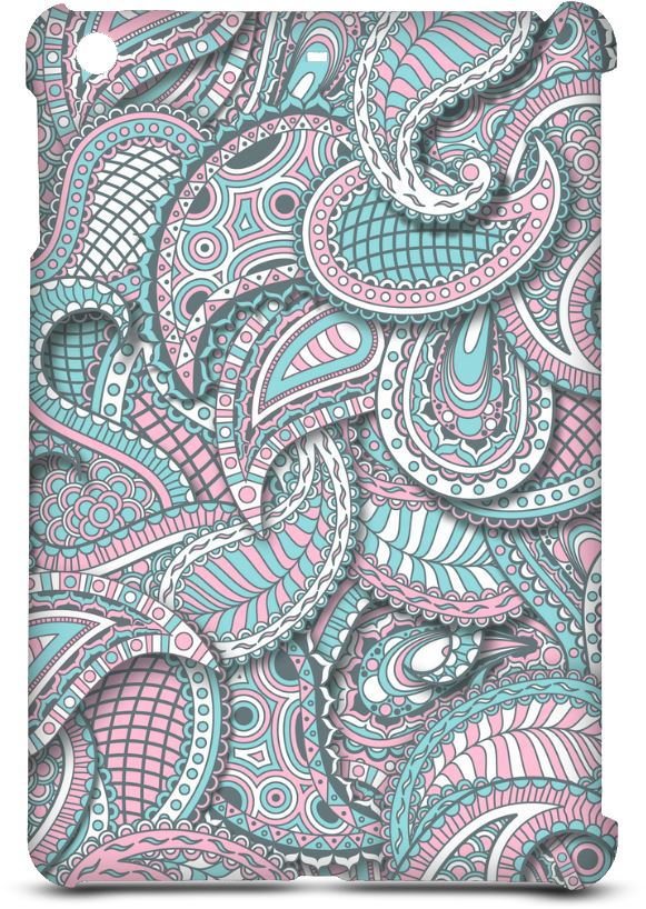 Pink Teal White Fun Ornate Paisley Pattern Hard Case - Doodle Clipart (1000x1000), Png Download