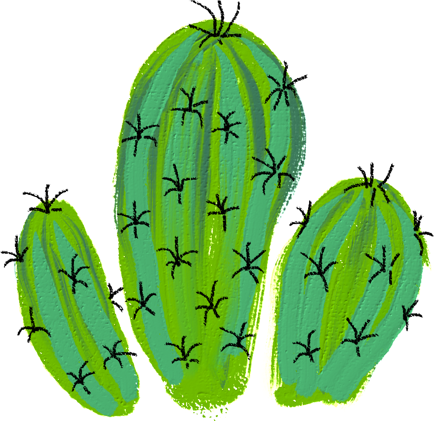#cactus #desert #plant #green #spins #flower #decoration - Banana Clipart (930x906), Png Download