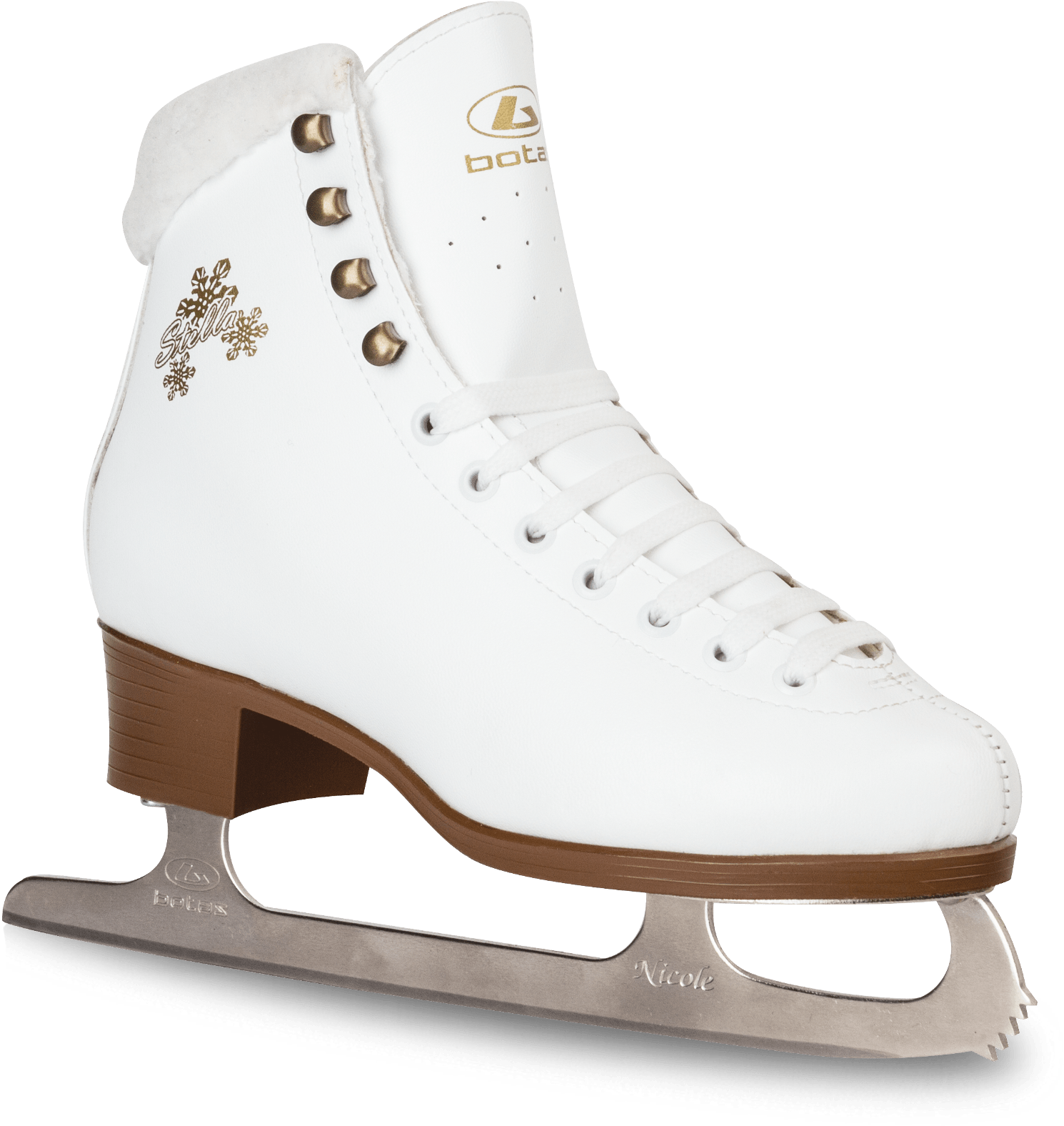 Botas Stella White Ice Skates - Botas Stella Figure Skates Clipart (2000x2000), Png Download