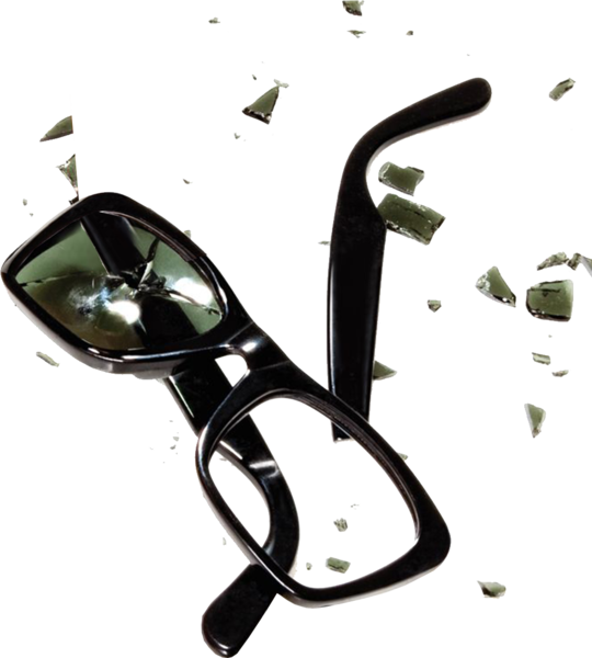 Broken Sun Glasses - Cobra Starship Night Shades Clipart (540x600), Png Download