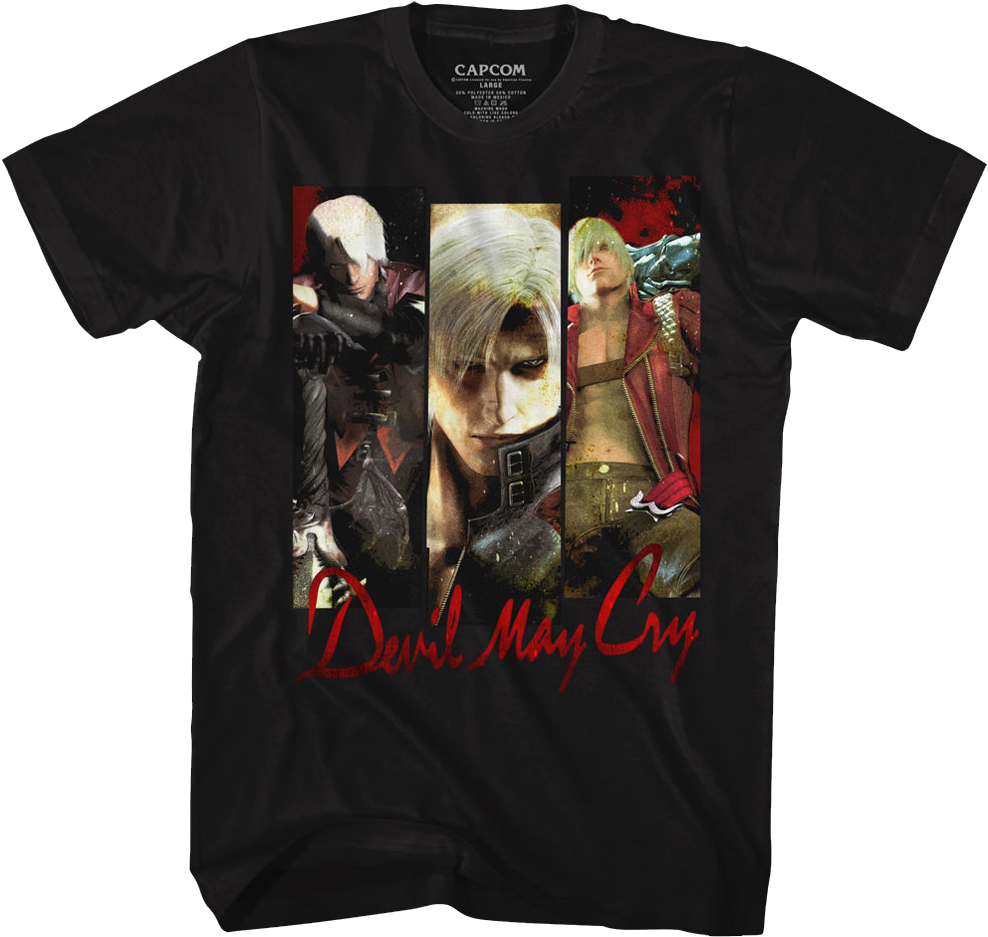 Devil May Cry Trio T-shirt - Devil May Cry T Shirt Clipart (1001x1001), Png Download