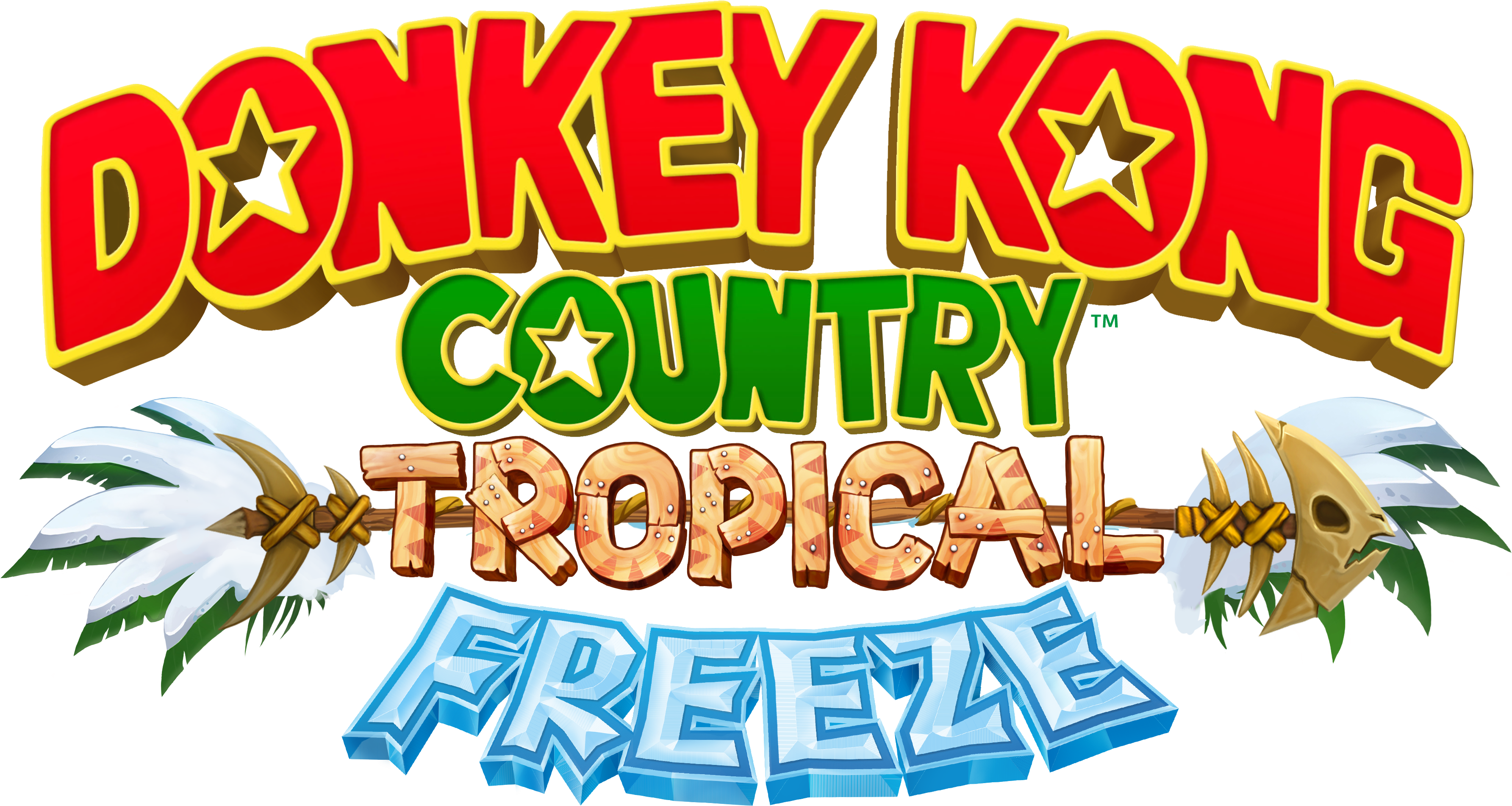 Freeze Well - - Donkey Kong Country Tropical Freeze Logo Clipart (3569x1902), Png Download