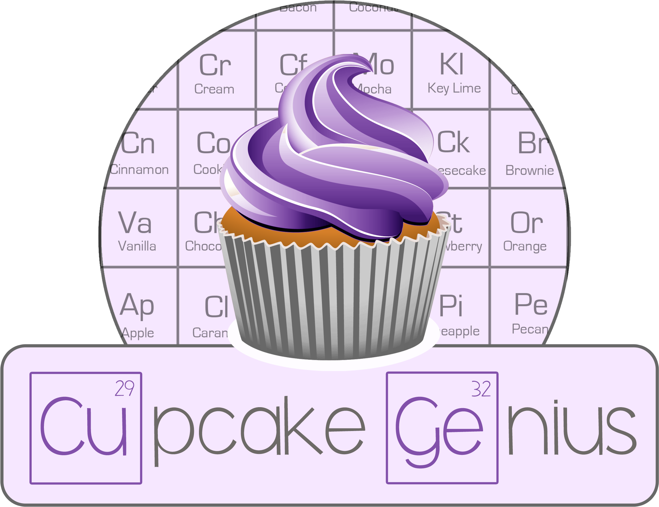 Cupcake Genius Logo 2 By Kevin - Cupcake Genius Logo Clipart (2550x1760), Png Download