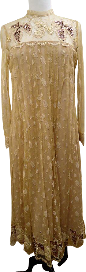 Rina Dimontella Vintage Pale - Gown Clipart (884x884), Png Download