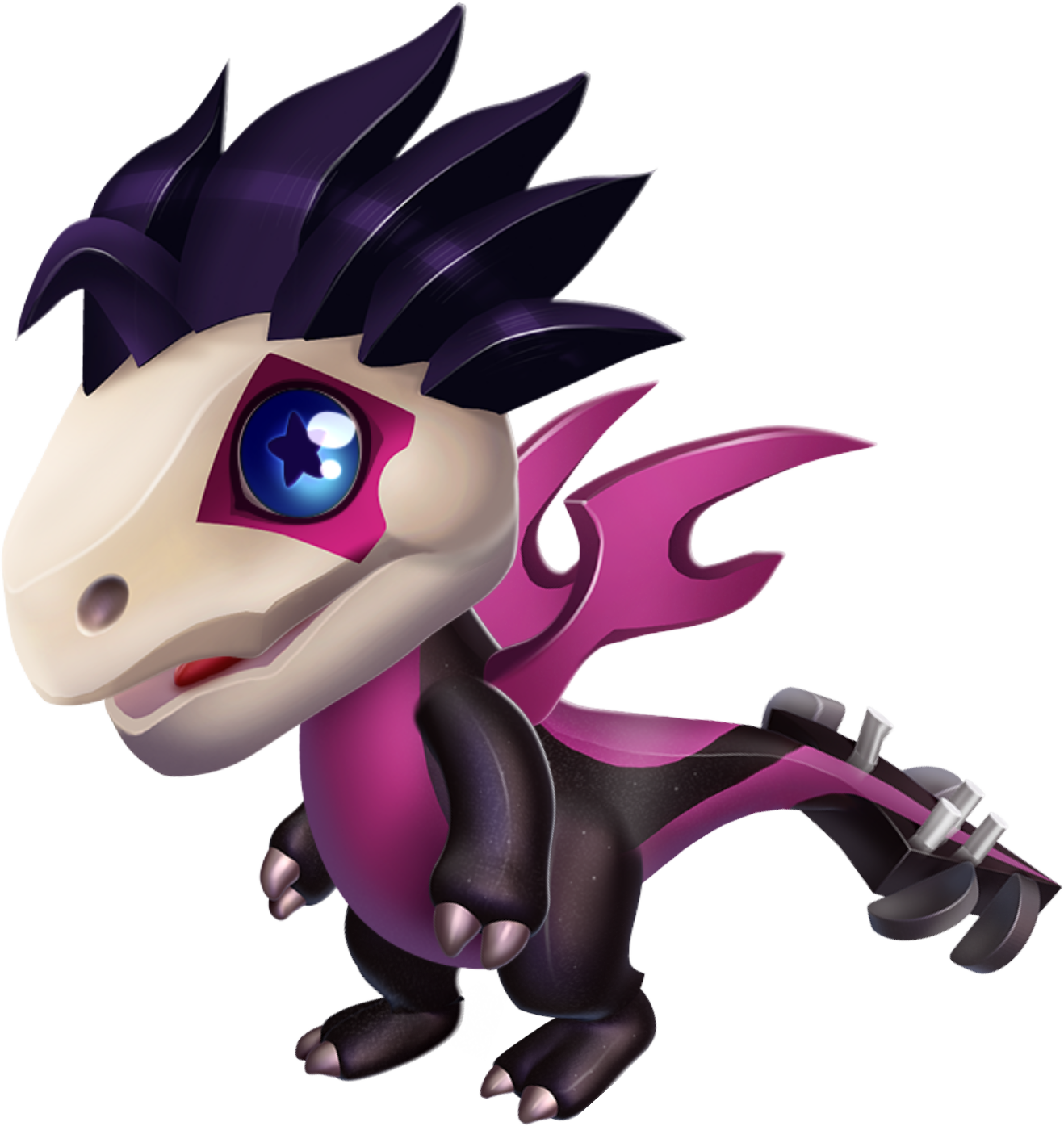 Rocker Dragon Baby - Figurine Clipart (1318x1395), Png Download