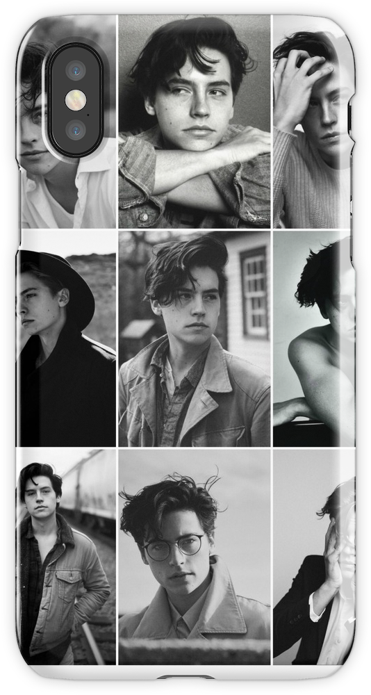 Cole Sprouse Black And White Aesthetic Collage Iphone - Aesthetic Cole Sprouse Clipart (750x1000), Png Download