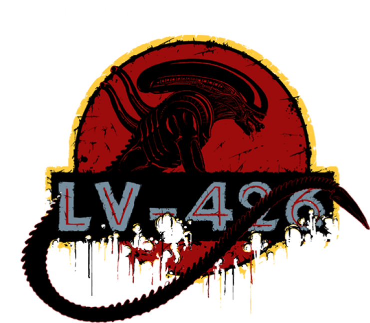 Lv-426 Alien Logo, Alien Isolation, Nerd Art, Giger - Lv 426 Jurassic Park Clipart (800x735), Png Download