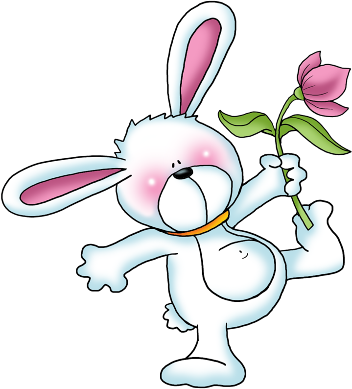Easter Rabbit Png - Easter Cards Clip Art Transparent Png (719x794), Png Download