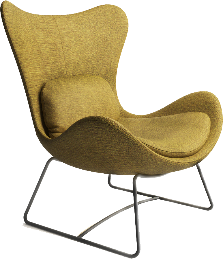 Butterfly Chair, Egg Chair, Couch, Sofa, Gio Ponti, - Modern Armchair 3d Model Free Clipart (1280x1280), Png Download