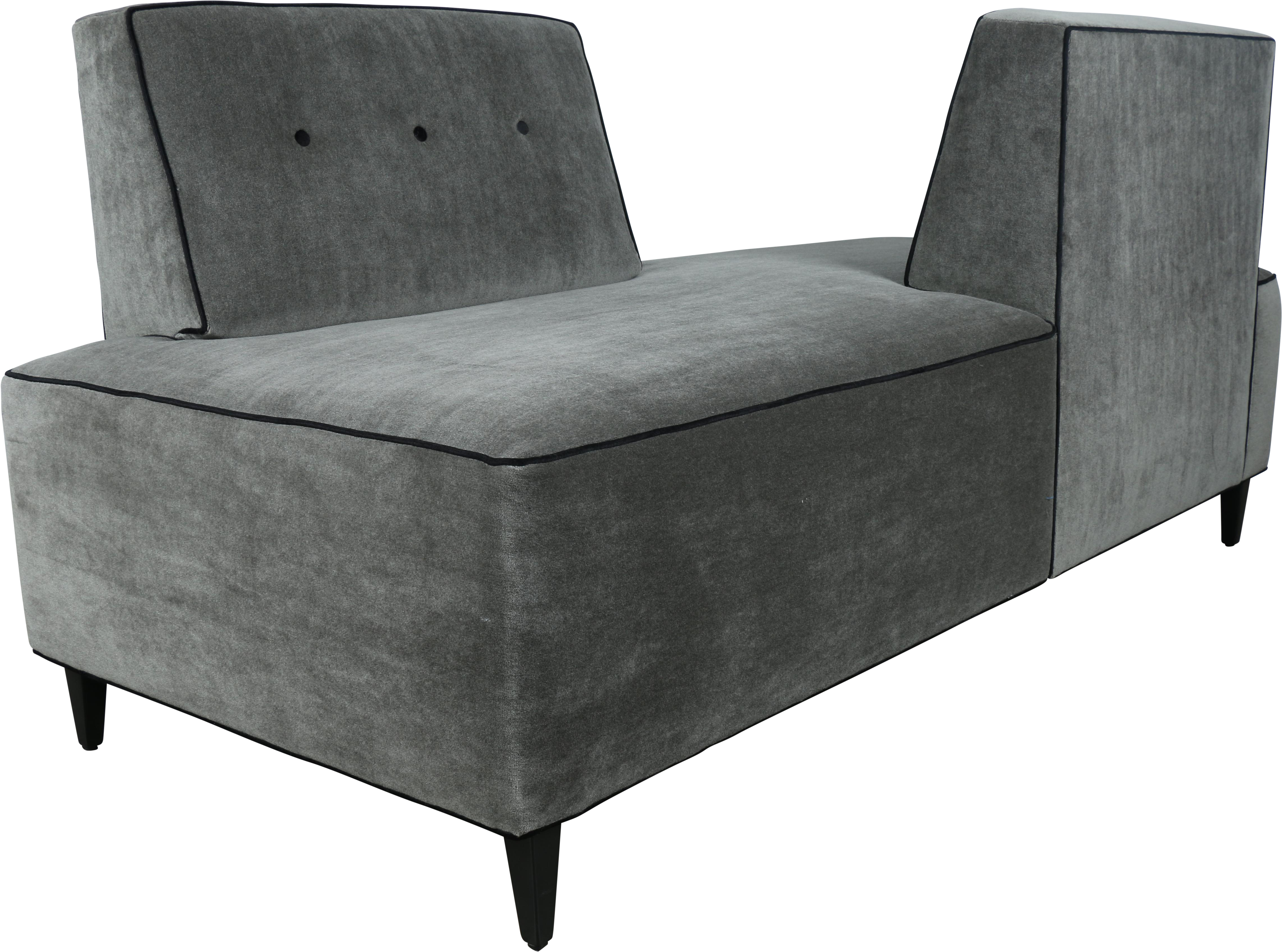 Mohair Double Sided Chairish - Couch Clipart (5090x3781), Png Download