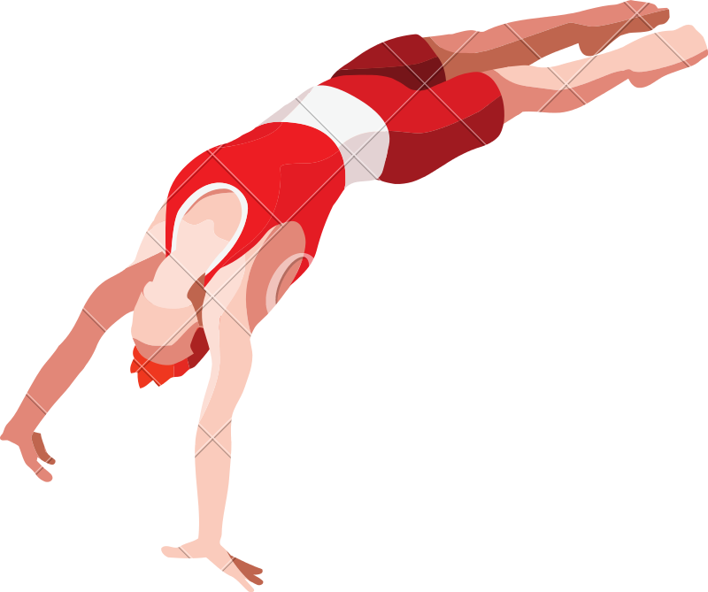 Gymnast Vector Gymnastics Vault - Gymnastics Artistics Vault Logo Clipart (800x669), Png Download