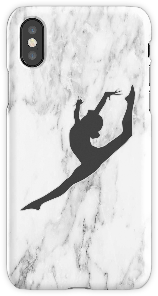 Marble Gymnast Silhouette Iphone X Snap Case - Iphone Se Cases Gymnastics Clipart (750x1000), Png Download