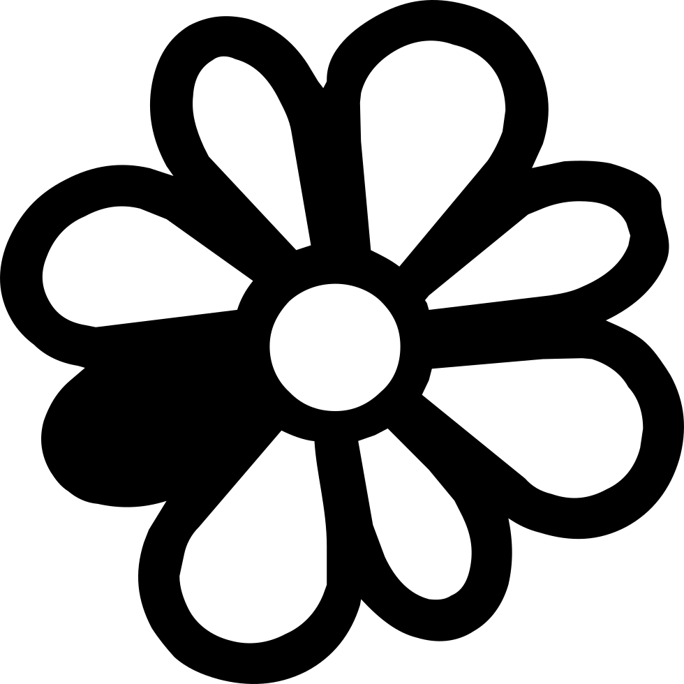 Icq Flower Logo Comments - Icq Icon Clipart (980x980), Png Download