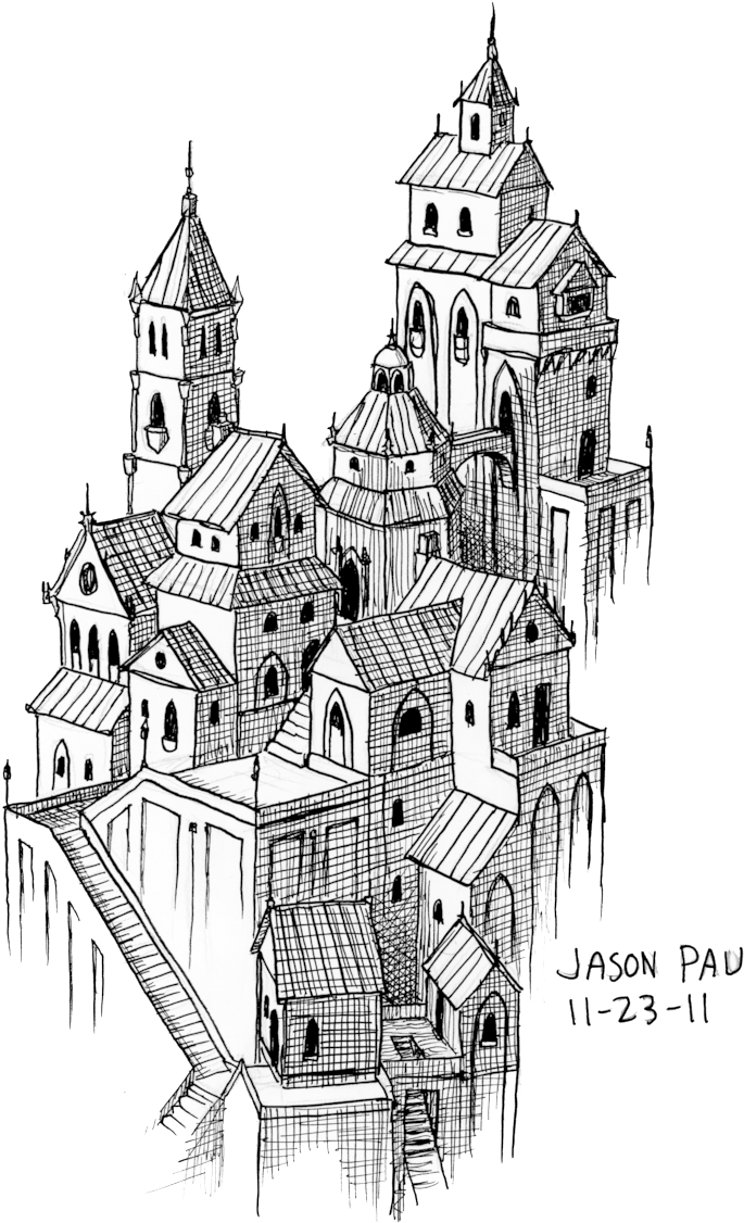 Fantasy City Clipart Png - Fantasy City Png Transparent Png (900x1346), Png Download