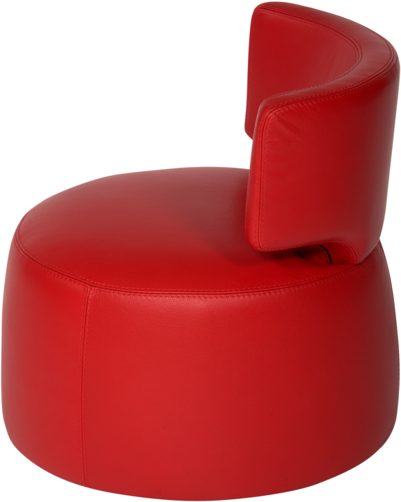 Lazzaro Red Italian Leather Swivel Modern Accent Chair - Club Chair Clipart (711x800), Png Download