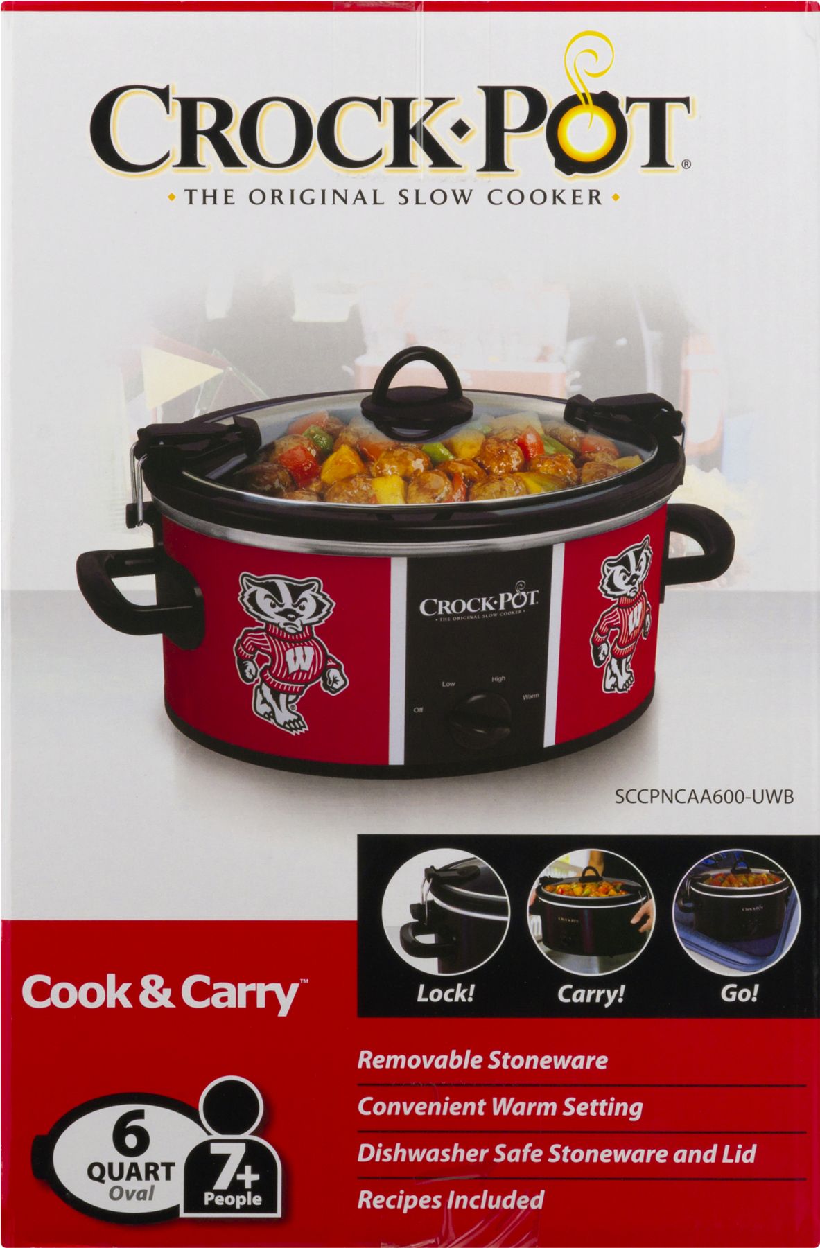 Crock-pot 6 Quart University Of Wisconsin Cook & Carry - Owl Crock Pot Clipart (1800x1800), Png Download