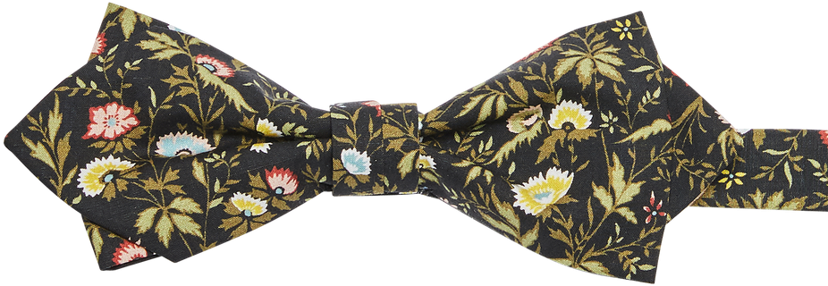 Get The Liberty Mina Bowtie In Black Online - Paisley Clipart (960x1440), Png Download